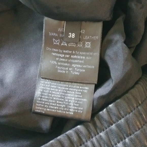 SALE! JOSEPH Sz M Sexy Black Leather Joggers Pants - Picture 8 of 8